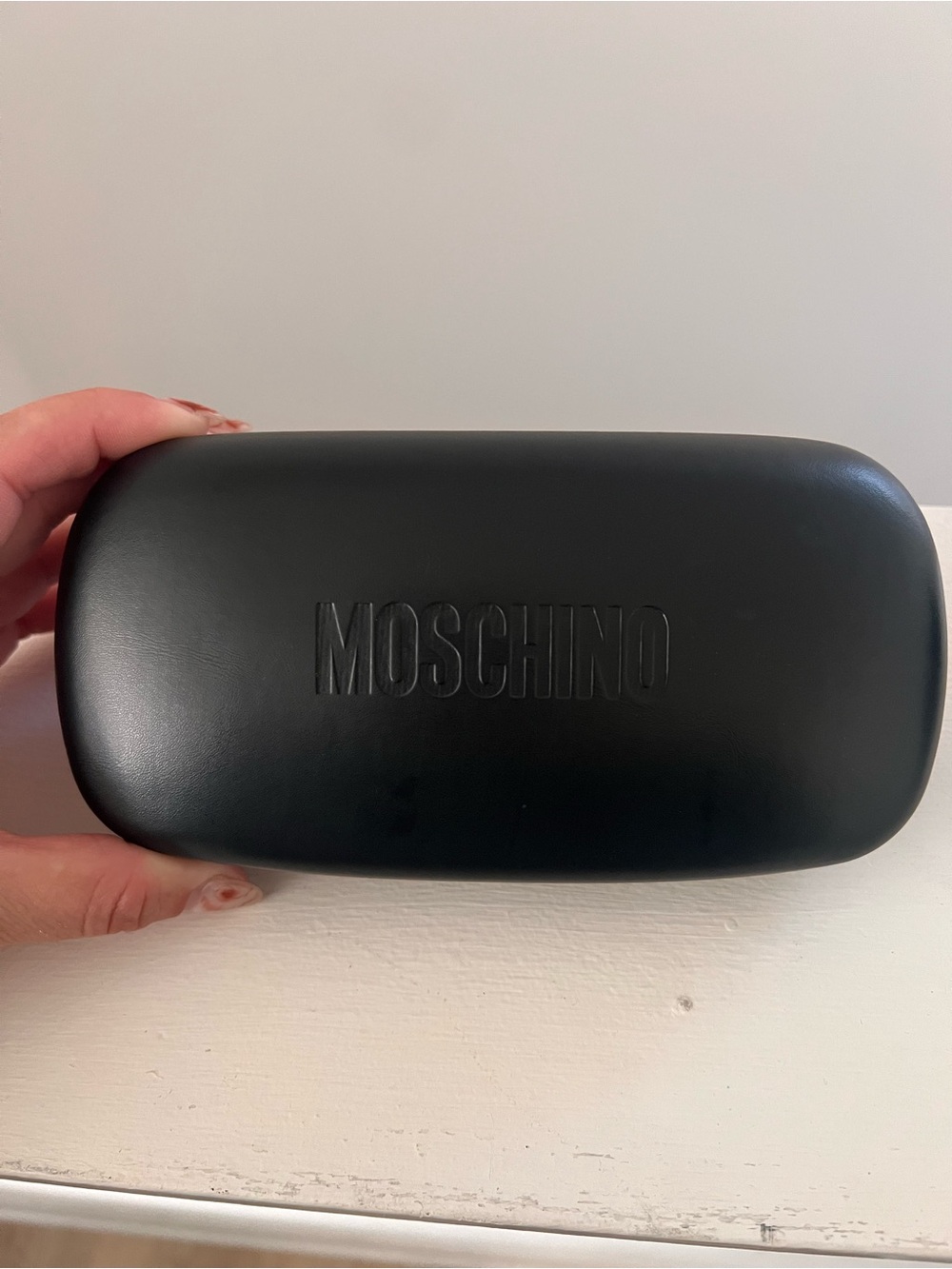 Moschino Black Logo Sunglasses Case